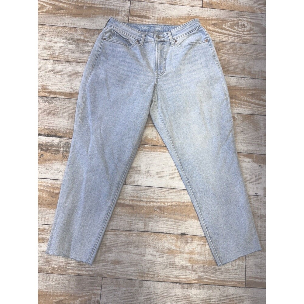 Old Navy High Rise Curvy O.G. Straight Jeans Women’s Size 10 Raw Hem